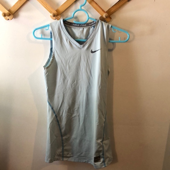 Nike pro baby blue workout tank size s - Picture 1 of 2